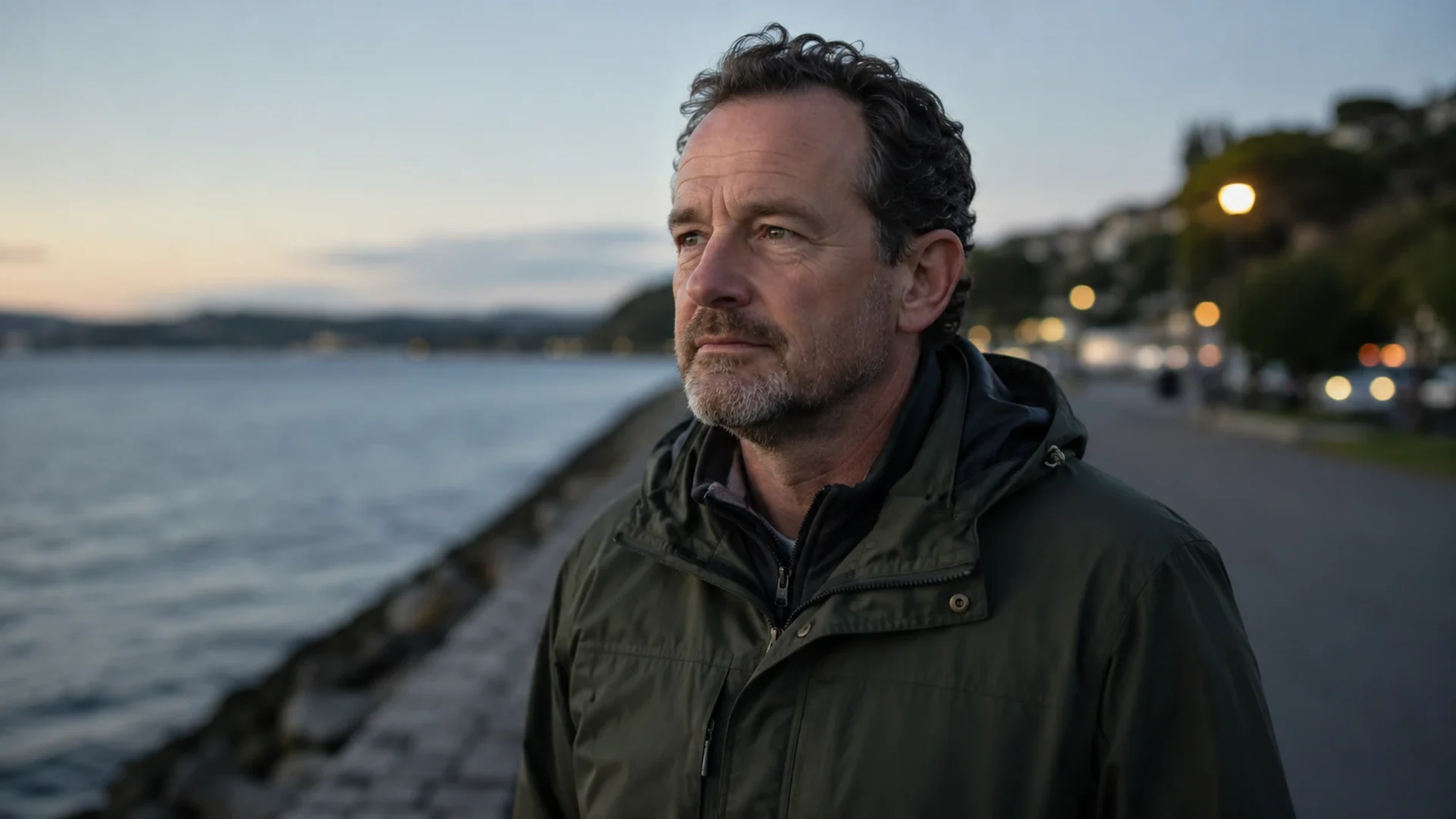 A man weighing a quiet question on a long evening walk