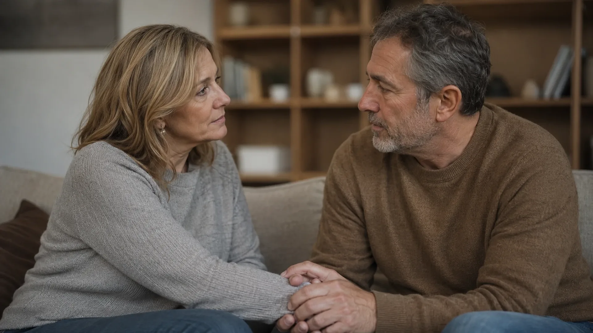 A couple beginning a hard but hopeful conversation