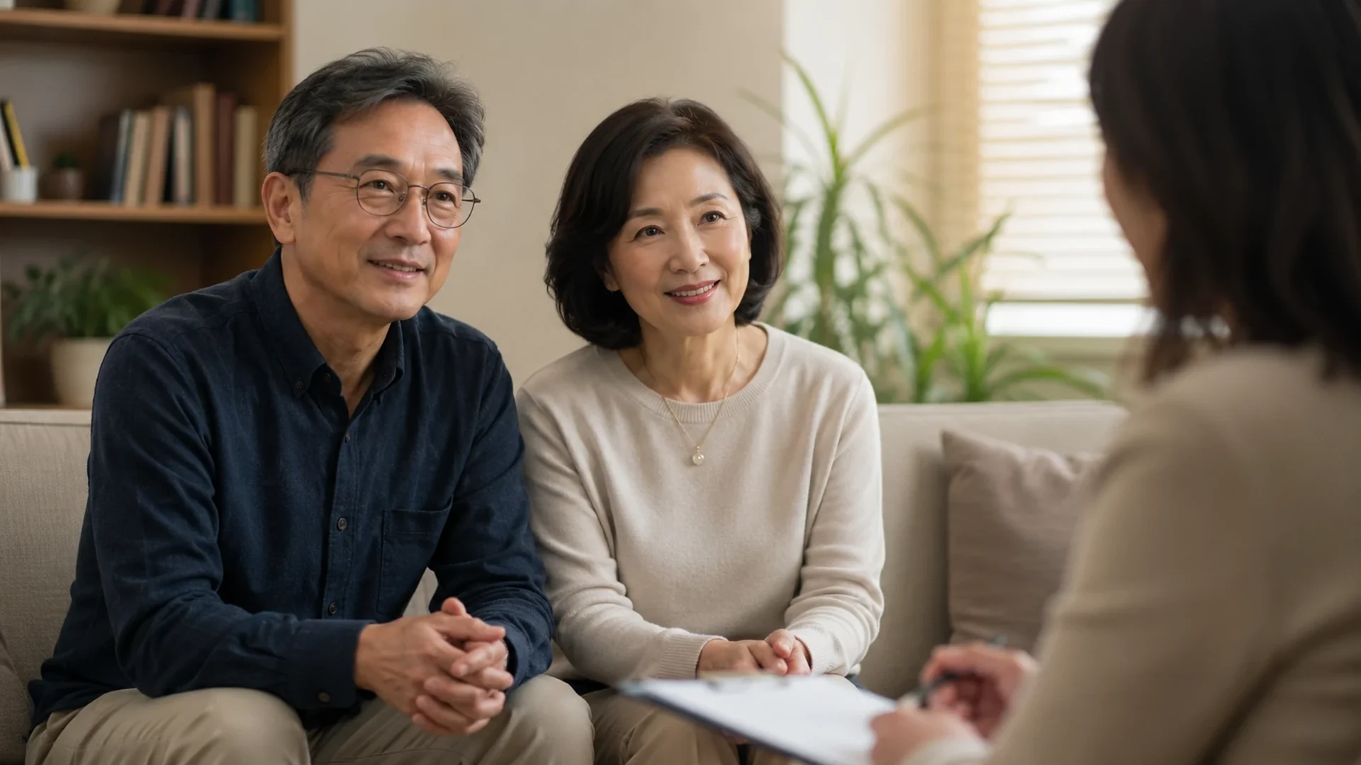 A New Zealand couple in a forward-focused coaching session