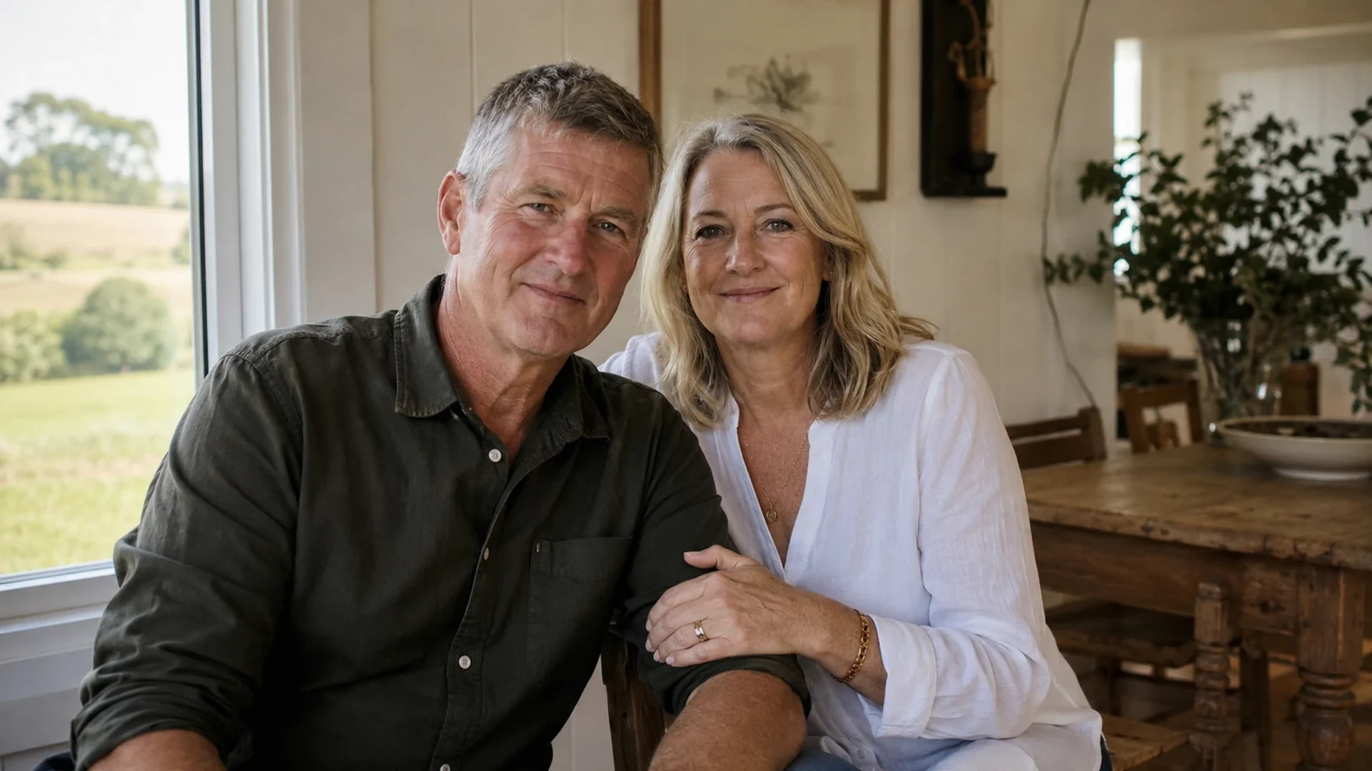A Hawke's Bay couple in a warm, light-filled counselling room