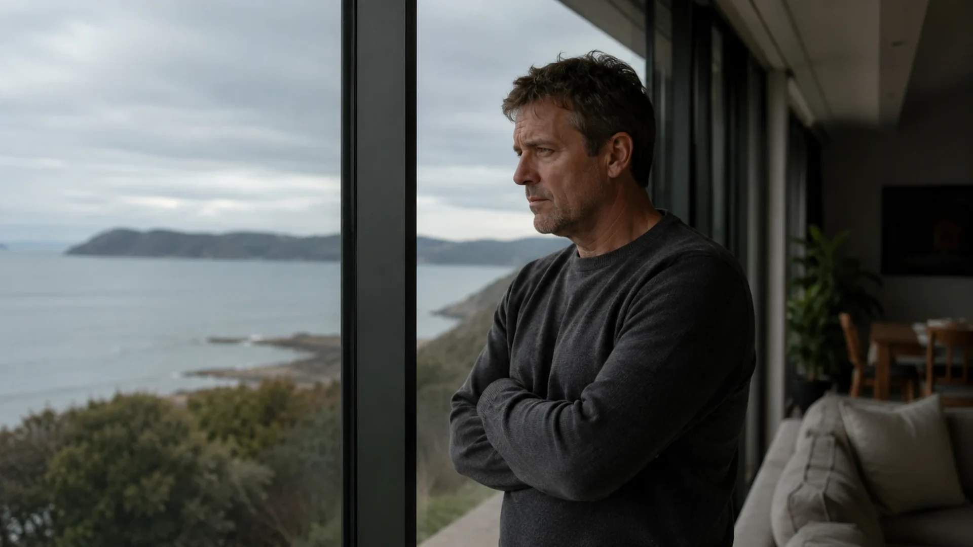 A man at a window that looks open but feels closed